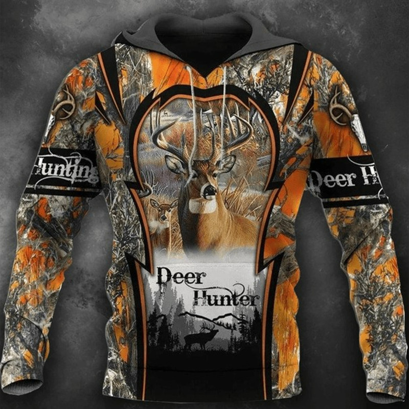 Personalized Deer Hunting All Over Print Hoodie Zip Hoodie Fleece Hoodie 3D, Deer Hunting Hoodie Zip Hoodie 3D T317.jpg