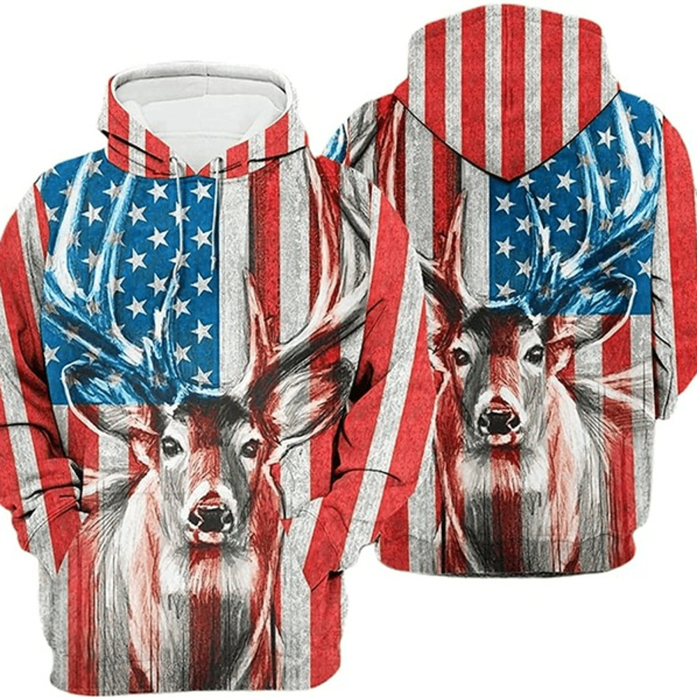 Personalized Deer Hunting All Over Print Hoodie Zip Hoodie Fleece Hoodie 3D, Deer Hunting Hoodie Zip Hoodie 3D T344.jpg