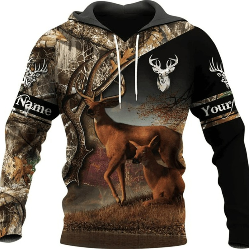 Personalized Deer Hunting All Over Print Hoodie Zip Hoodie Fleece Hoodie 3D, Deer Hunting Hoodie Zip Hoodie 3D T373.jpg