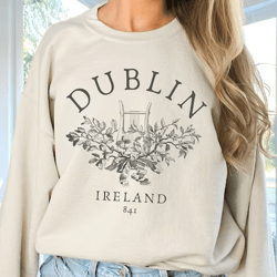 dublin sweatshirt, ireland harp crewneck pullover