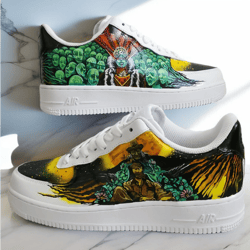 man custom shoes air force, luxury gift, white black, customization casual sneakers Castaneda art personalized gift, AF1
