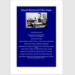 Royal Raymond Rife Page (alternative medicine) Cancer PDF download