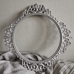 Vintage metal mirror frame 20,9*20,9'