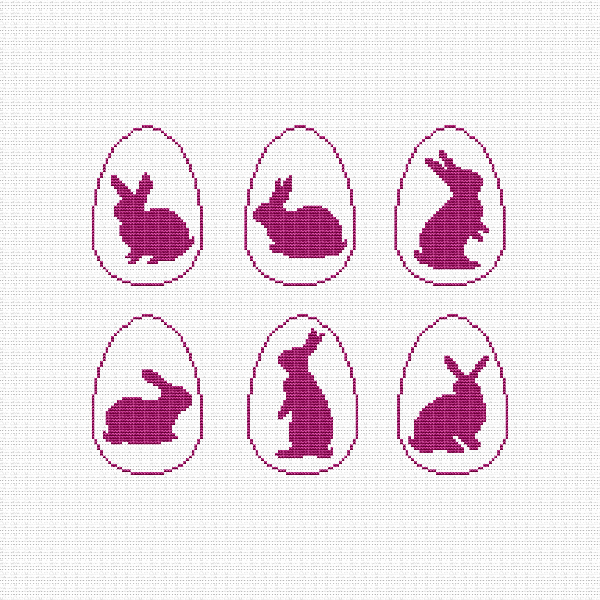 Easter cross stitch pattern