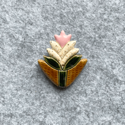 Flower Ceramic Brooch Pin