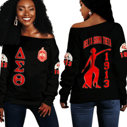 Delta Sigma Theta Fortitude Off Shoulder Sweaters 03, African Women Off Shoulder For Women