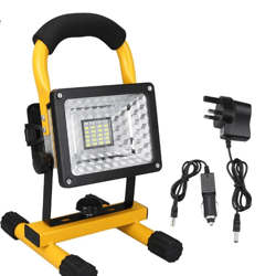 30W LED Portable Rechargeable Floodlight: Waterproof Spotlight Battery Powered Searchlight - Outdoor Work Lamp Camping L
