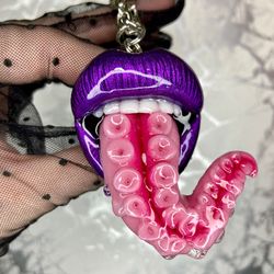 Polymer clay necklace Tentacle