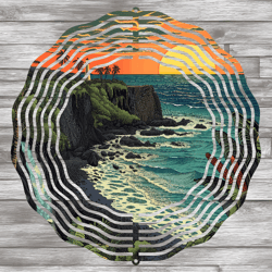 Tropical Beach Wind Spinner, Tropical Wind Spinner Design, Hawaii Wind Spinner Sublimation