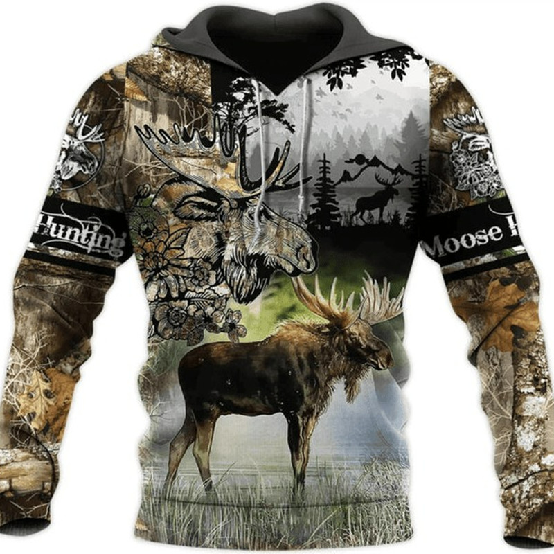 Personalized Moose Hunting All Over Print Hoodie Zip Hoodie Fleece Hoodie 3D, Moose Hunting Hoodie Zip Hoodie 3D T82.jpg