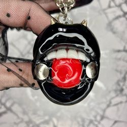 Polymer clay necklace Gag