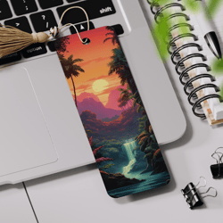 Tropical Bookmark Printable, Nature Sublimation Design, Summer Bookmark Design