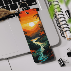 Tropical Bookmark Printable, Summer Sublimation Design, Jungle Bookmark Design