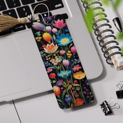 3D Flowers Bookmark Printable, Nature Bookmark Sublimation, Floral Bookmark Design