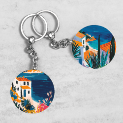 Summer Keychain Designs, Summer Sea Keychains, Tropical Keychain Sublimation