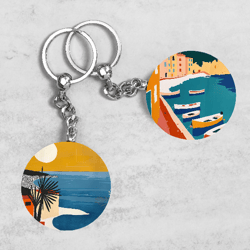 Summer Keychain Designs, Summer Sea Keychains, Summer Beach Keychain Sublimation