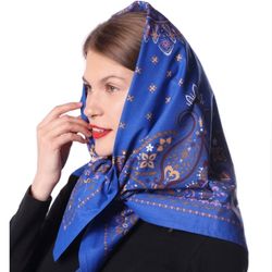 cotton Large Square Head Scarves - shawl head scarf - Scarf for Women - shawl Orthodox Prayer head covering for c