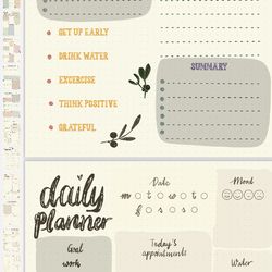 20 pages to do list printable note work daily or study planner for productivity