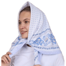 cotton Large Square Head Scarves - shawl head scarf - Scarf for Women - Orthodox Prayer head covering