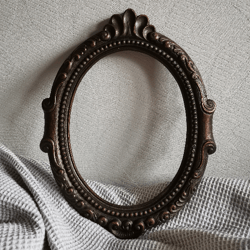 Vintage metal mirror frame 17,7*13,8'