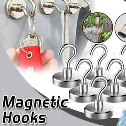 powerful magnetic hook for wall-mounted key hanging - ideal for home kitchen storage & organization