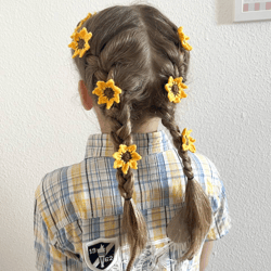 Sunflower hair clips. Unique hair bands. Carnival, festival hair accessories. Yellow flowers porandi.