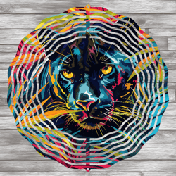 black panther wind spinner design, tropical leaves garden spinner, summer wind spinner