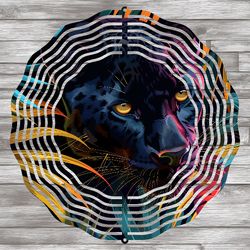 black panther wind spinner design, tropical leaves garden spinner, jungle wind spinner