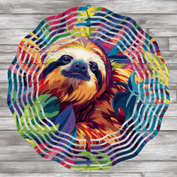 Sloth Wind Spinner Design, Summer Garden Spinner, Jungle Wind Spinner