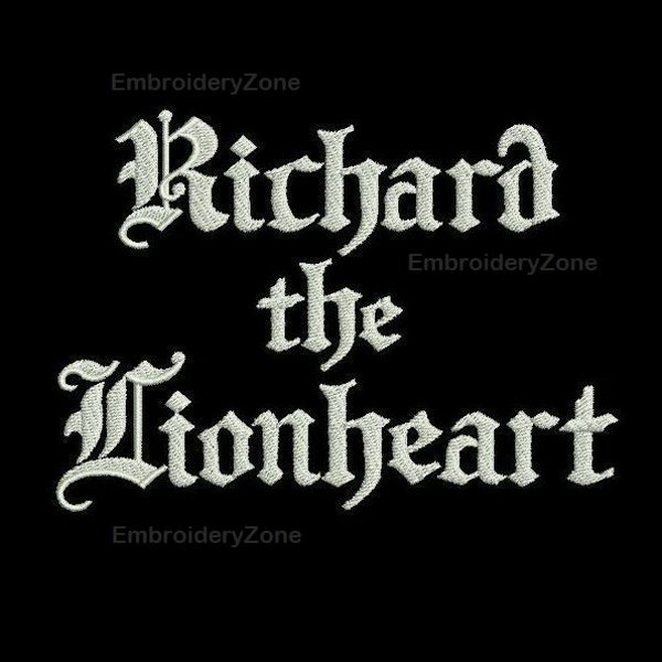 Richard lionheart name embroidery design by EmbroideryZone 1.jpg