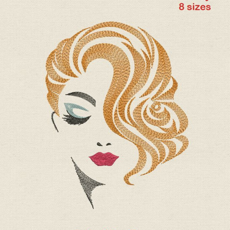 girl wave hair embroidery design by EmbroideryZone Tyimiko 1.jpg