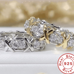 925 Sterling Silver Ring with AAA Zircon Crystal: Elegant Women's Engagement Jewelry in 2 Colors