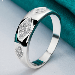 rhombic aaa zircon ring - 925 sterling silver, sizes 7-10, for women & men | engagement, wedding fashion gifts
