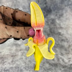 Polymer clay brooch Banana