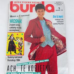 Burda 1/ 1994 magazine POLAND language