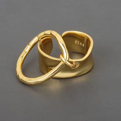 livvy silver round open finger ring: stylish women's party jewelry gift - 2021 trend