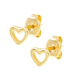 exquisite 925 sterling silver heart stud earrings for women - high-luxury gold wedding jewelry
