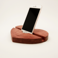 Kitchen tablet holder Wood cell phone stand Office desk accessories for women Personalized iPhone and iPad stand Gift