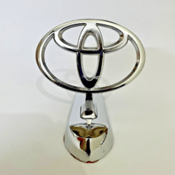 Emblem Car Logo Ornament Front Hood For Toyota Silver Chrome Metal