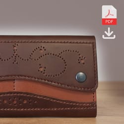 pdf pattern: leather women wallet - 4mm