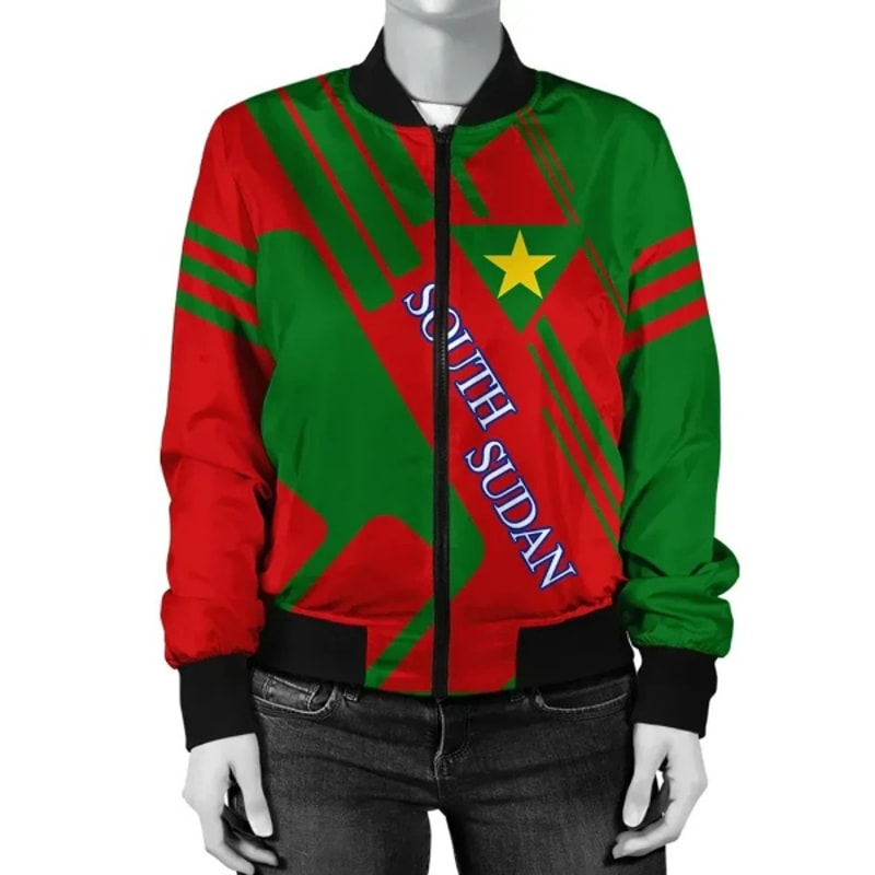 South Sudan Bomber Rockie Style, African Bomber Jacket For Men Women