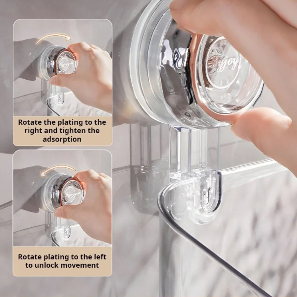 Light Luxury Style Glacier Pattern Suction Cup Shelf5