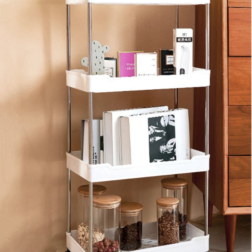 ddA61pcs34TierRollingUtilityCartStorageShelfMovableGapStorageRackKitchenBathroomSlim