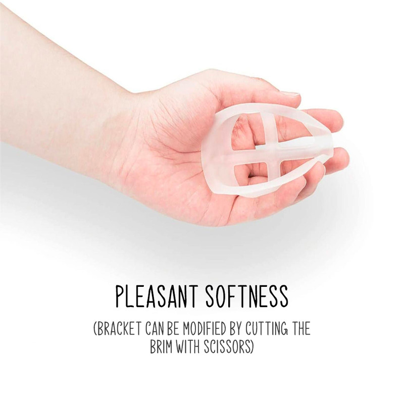 Breathable silicone mask bracket for daily use