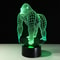3D Illusion LED Gorilla Lamp With 7 Switchable Colors 4