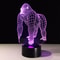 3D Illusion LED Gorilla Lamp With 7 Switchable Colors 6