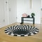 3D Optical Illusion Rug (Black & White) 2