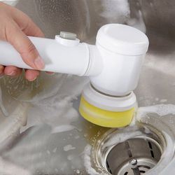 5-in-1 cordless electric bathroom, kitchen & sofa cleaning brush