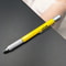 6 In 1 Multi-Functional Stylus Metal Ruler Pen with Level & Screwdriver yellow