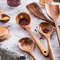 8 Piece Natural Teak Wood Spoons & Kitchen Utensils